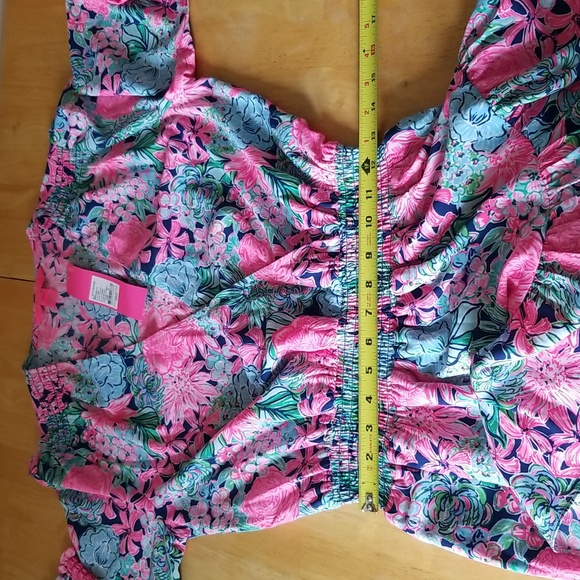 Lilly Pulitzer Cristiana Dress Oyster Bay Navy Always Be Blooming - Picture 13 of 16